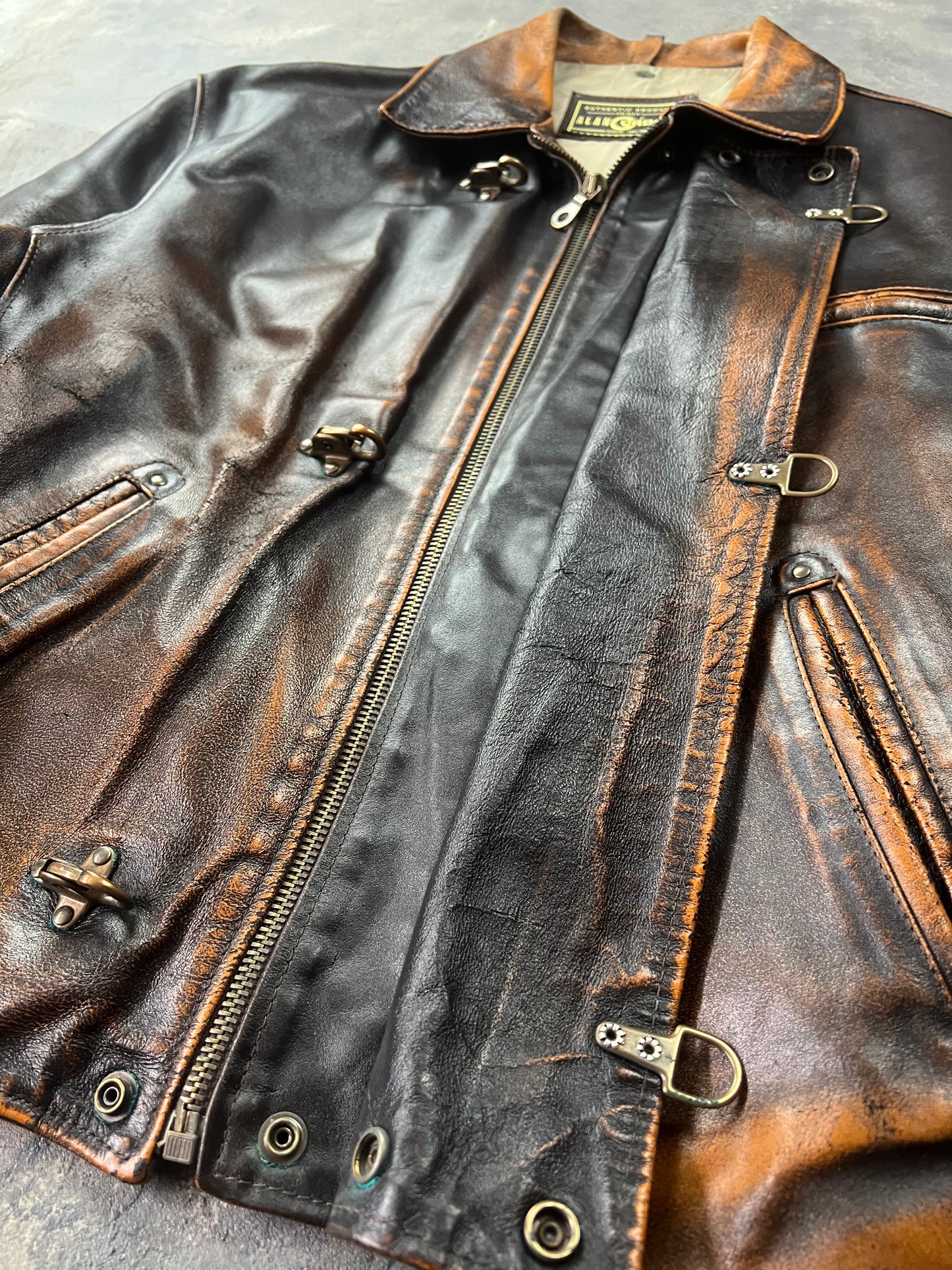 Alan Gordon Leather Jacket Natural Fade [Size: XL]