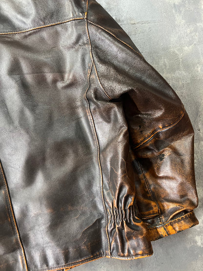 Alan Gordon Leather Jacket Natural Fade [Size: XL]