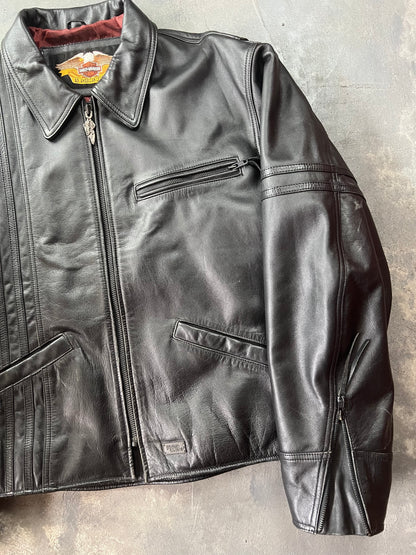 Harley Davidson Vintage Leather Jacket [Size: XL]