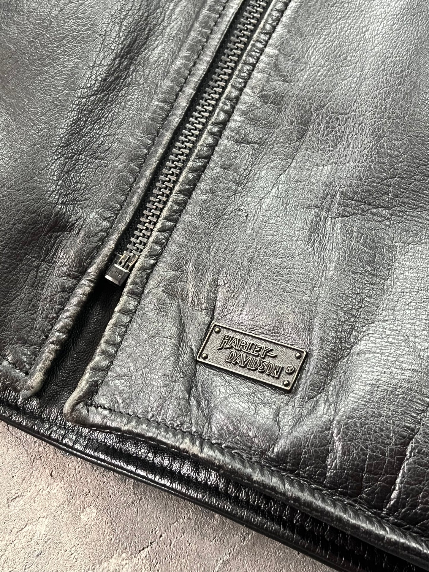 Harley Davidson Vintage Leather Jacket [Size: XL]