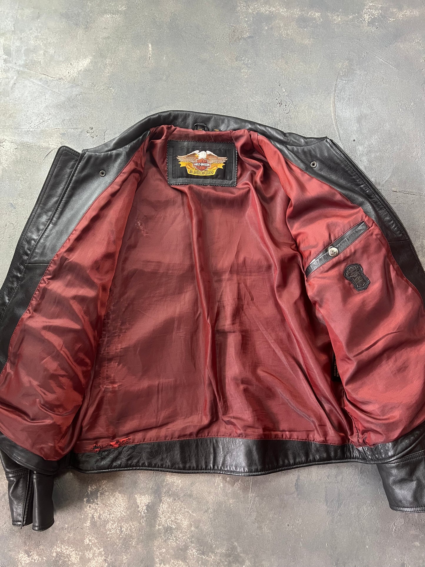 Harley Davidson Vintage Leather Jacket [Size: XL]
