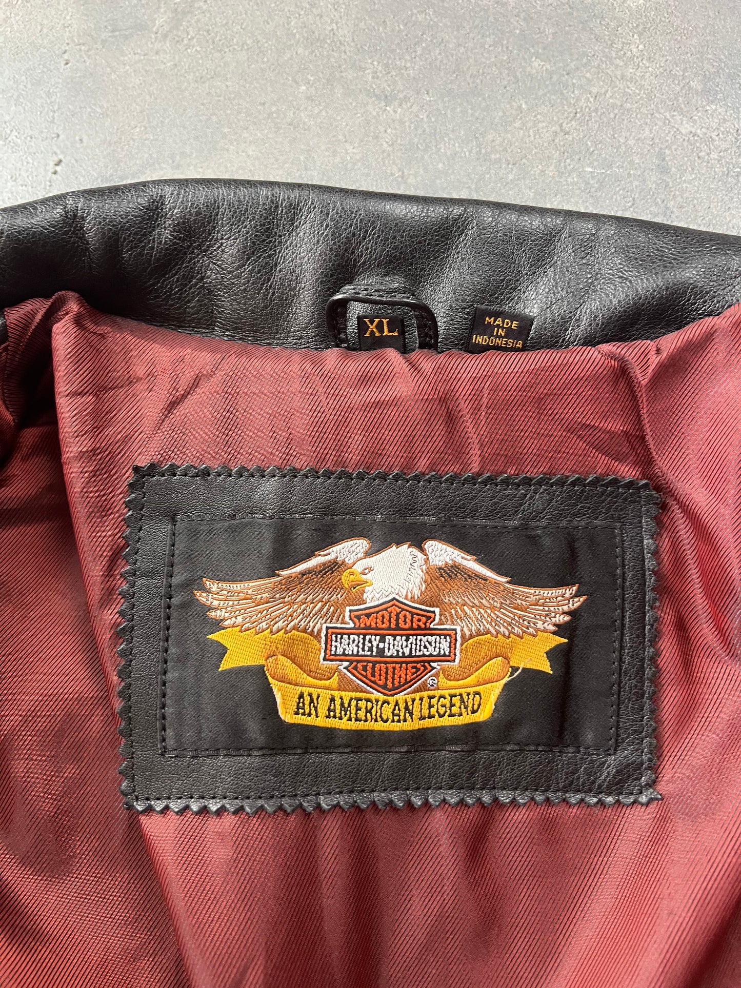 Harley Davidson Vintage Leather Jacket [Size: XL]