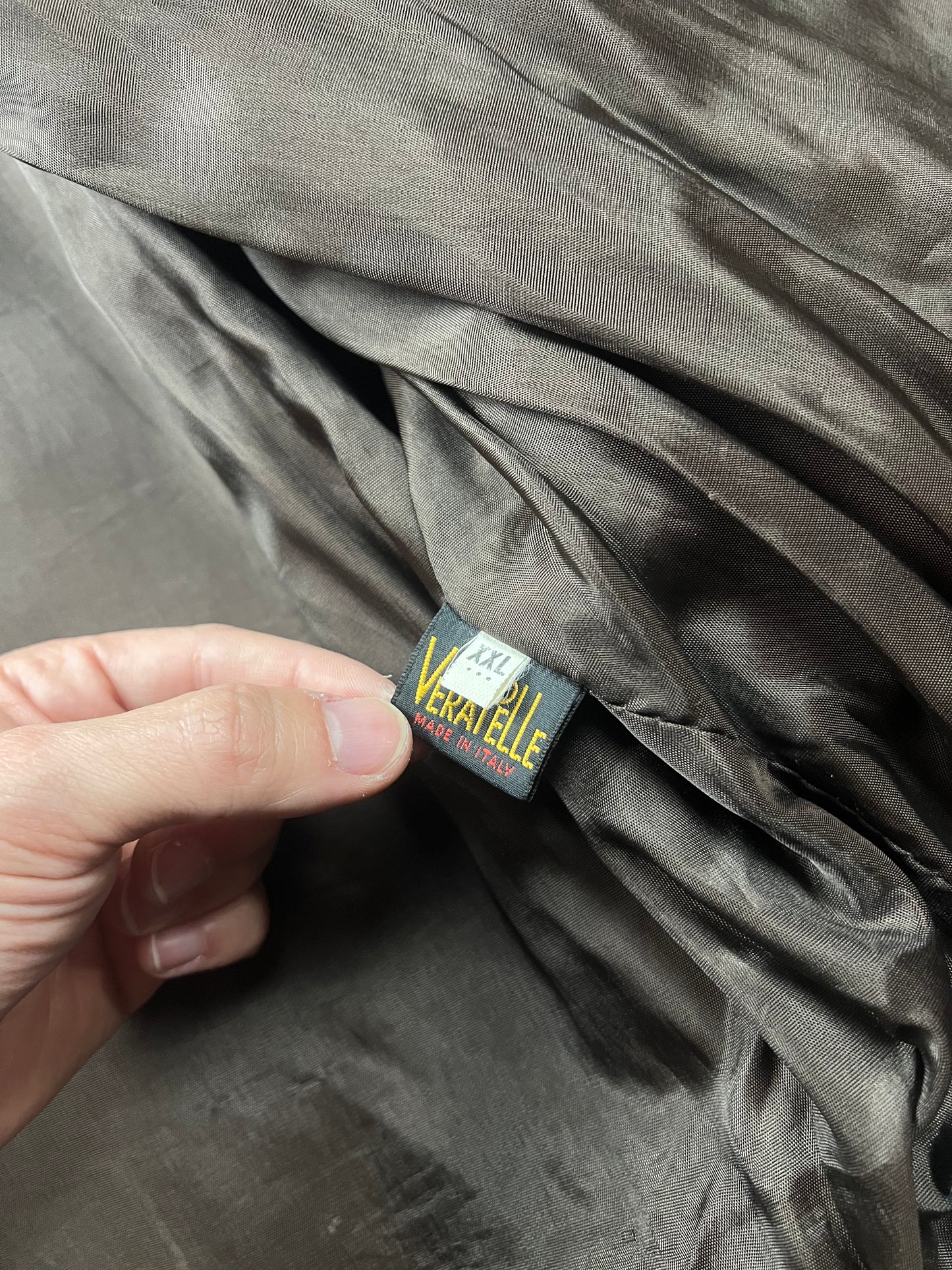 Natural Fade Leather Jacket Made in Italy [Size: XXL]