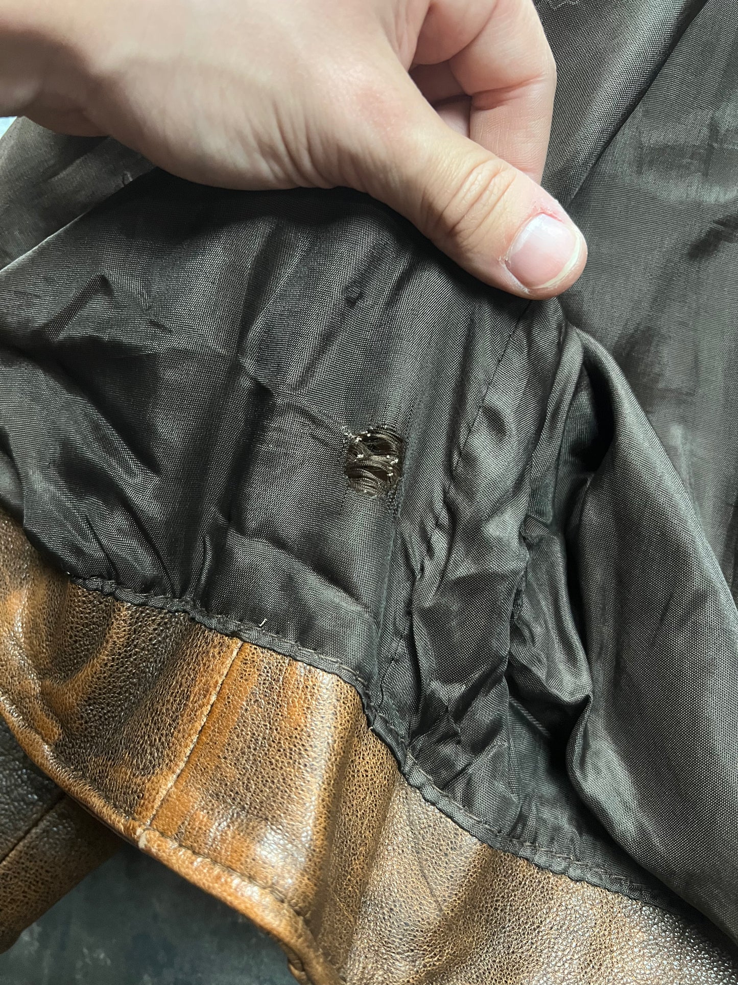 Natural Fade Leather Jacket Made in Italy [Size: XXL]