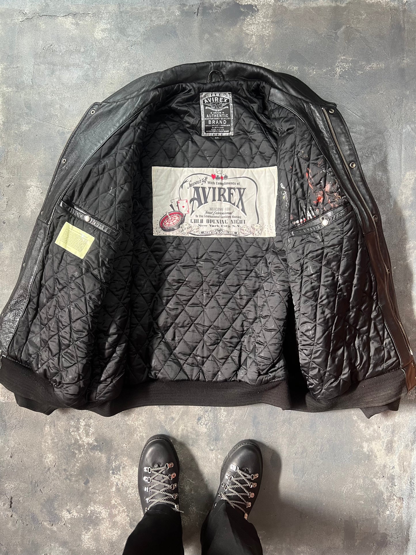 Avirex Varsity Jacket 1st Casinó Tour Monte Carlo Royal Flush [Size: 5XL]