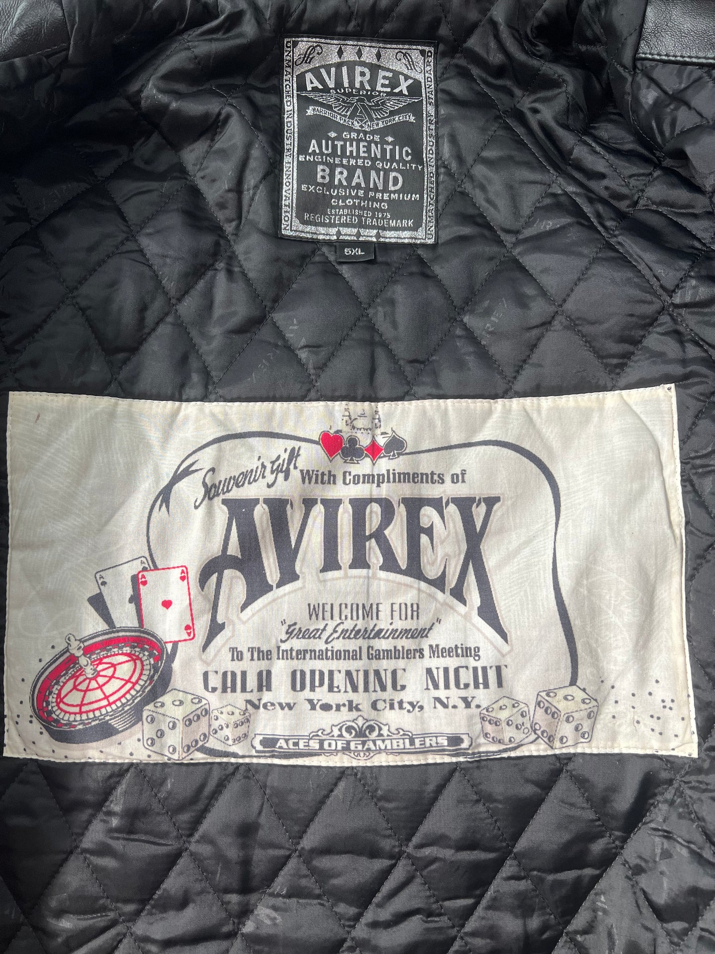 Avirex Varsity Jacket 1st Casinó Tour Monte Carlo Royal Flush [Size: 5XL]