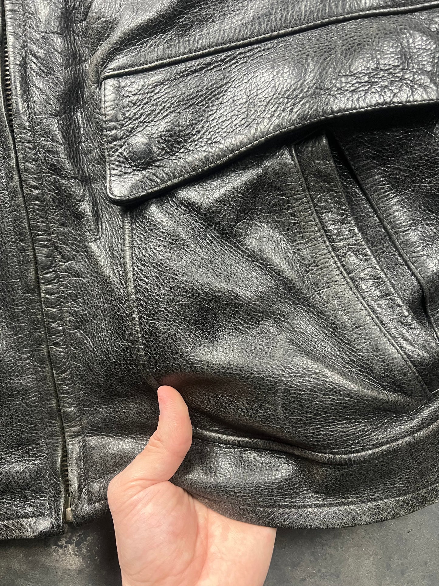 Chevignon 60’s Leather Jacket [Size: L]