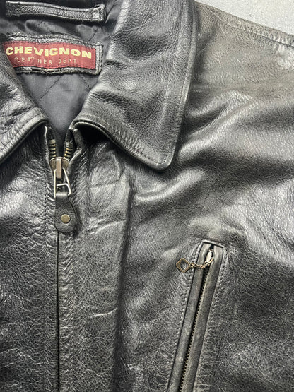 Chevignon 60’s Leather Jacket [Size: L]