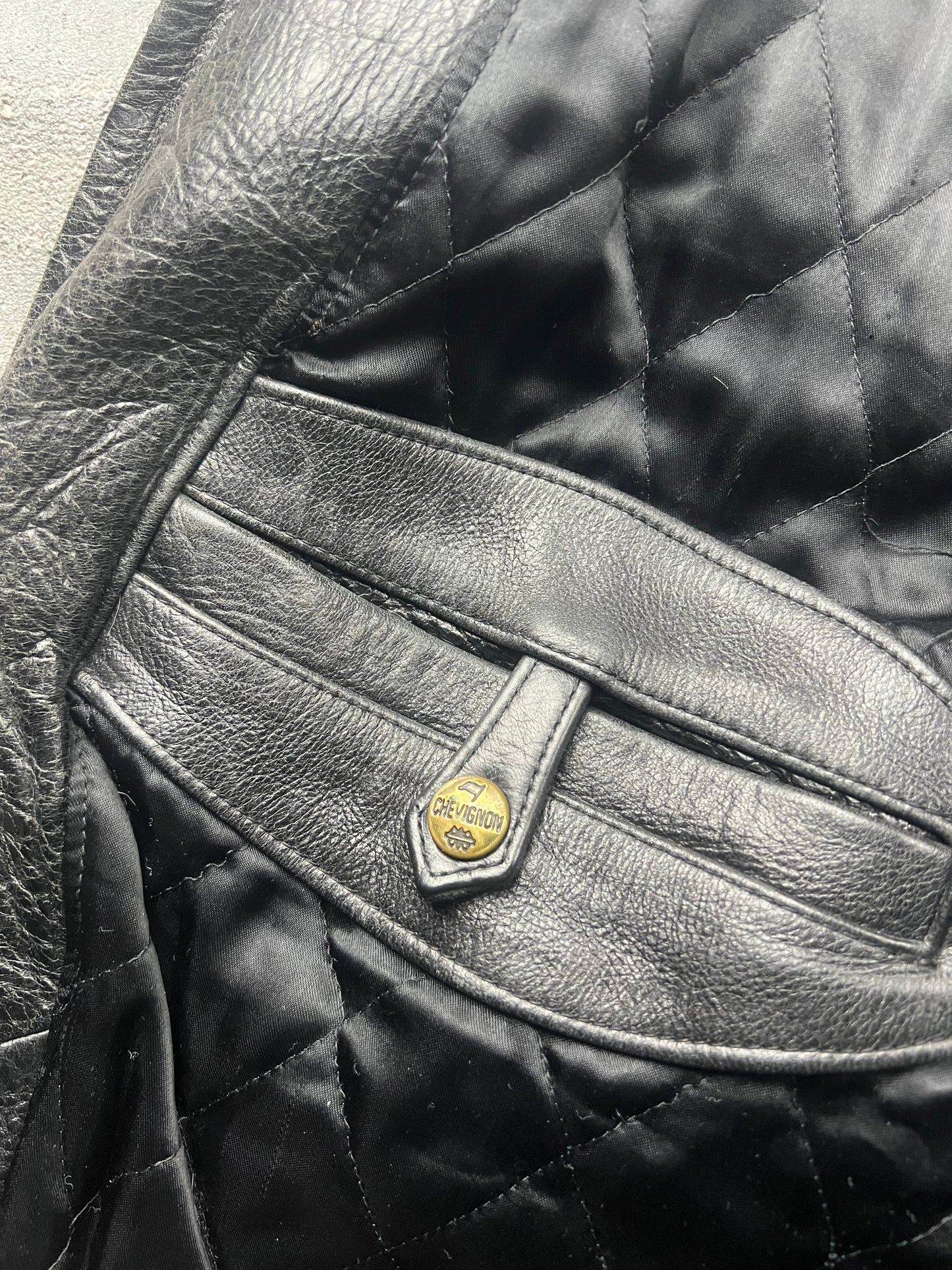 Chevignon 60’s Leather Jacket [Size: L]