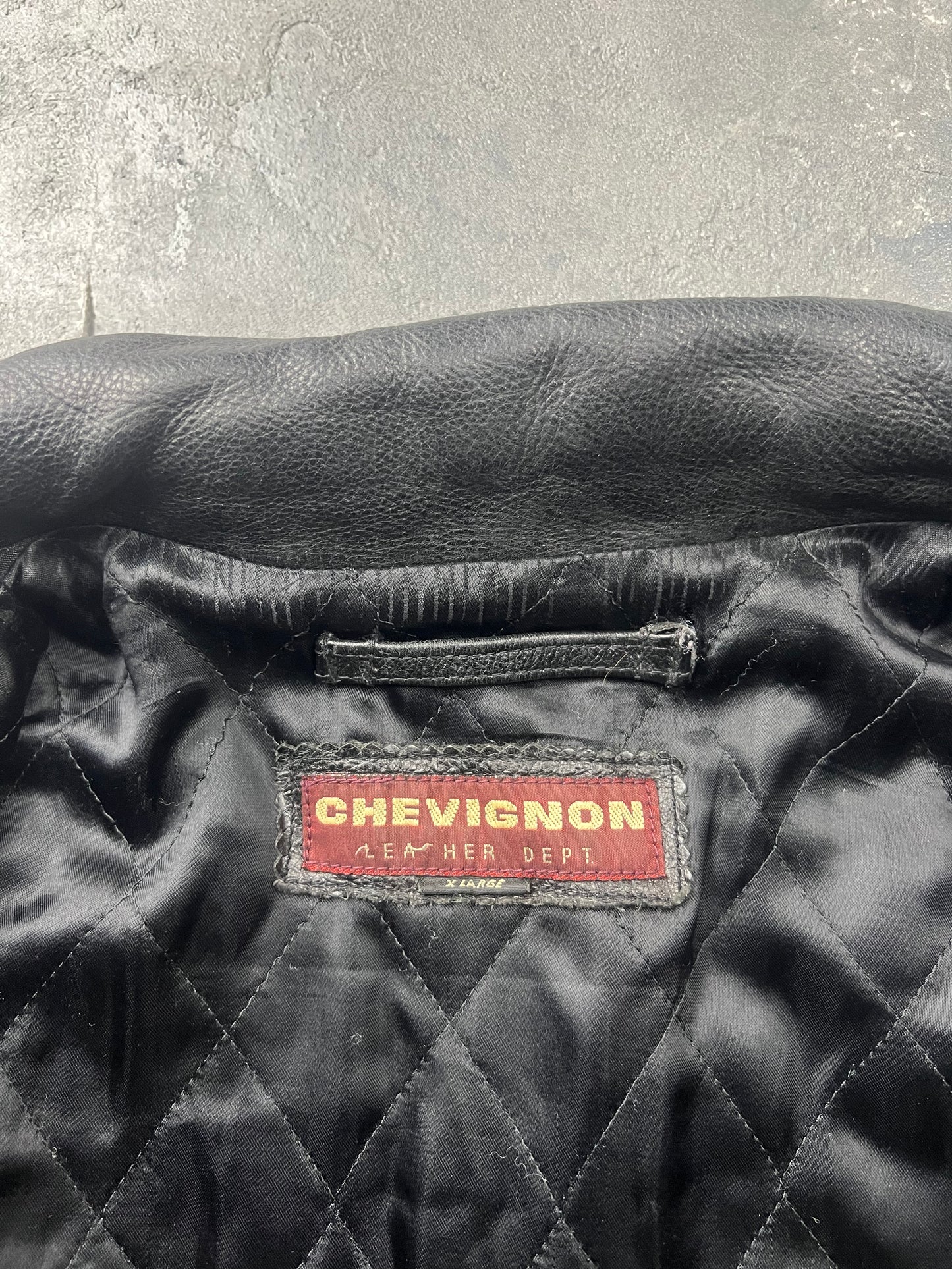 Chevignon 60’s Leather Jacket [Size: L]