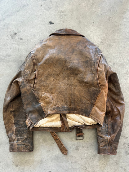 Alan Gordon Biker Jacket Natural Fade [Size: S- Women]