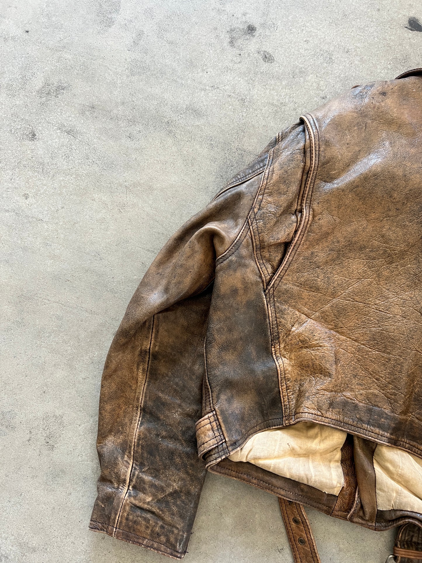 Alan Gordon Biker Jacket Natural Fade [Size: S- Women]