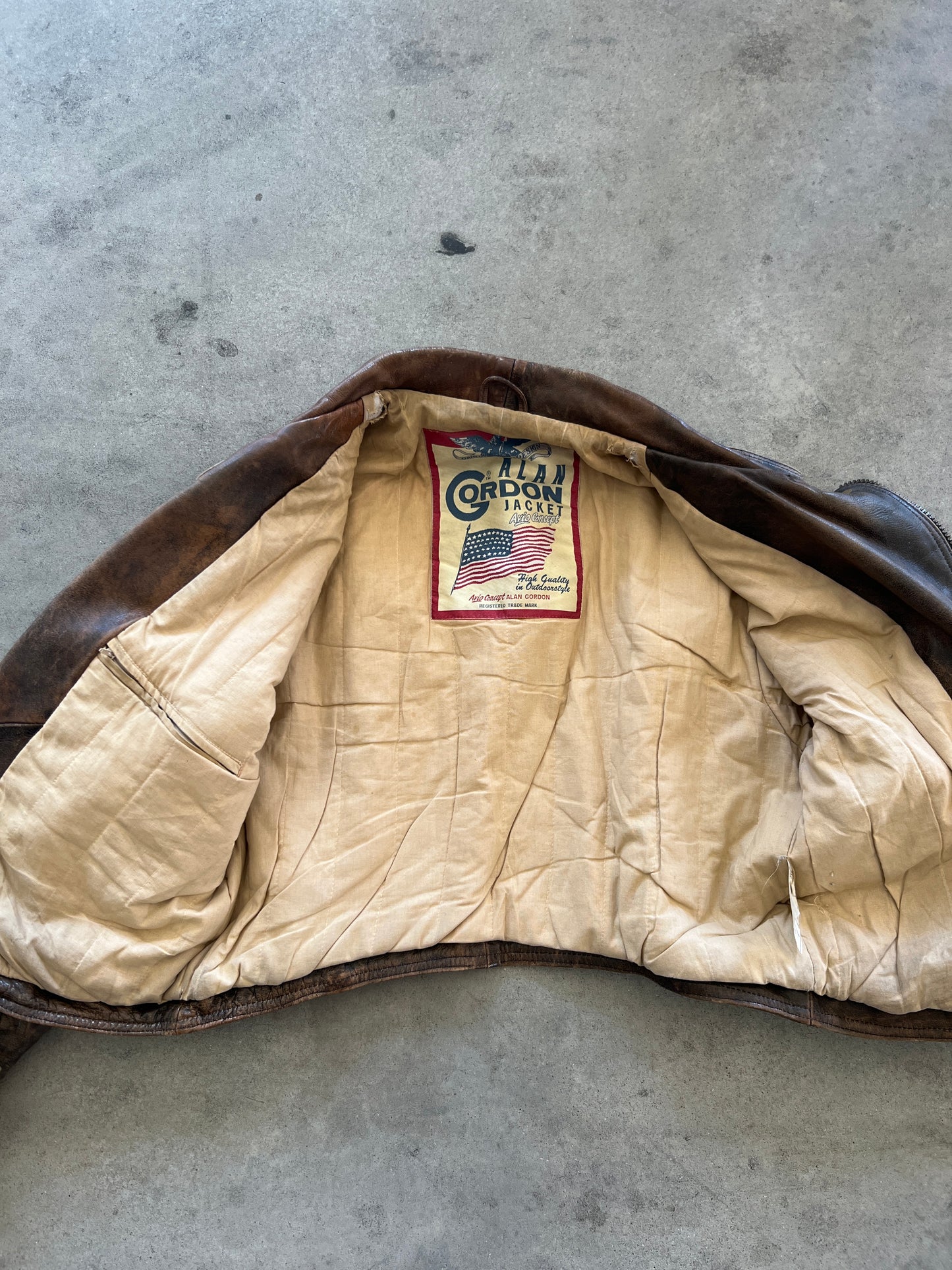 Alan Gordon Biker Jacket Natural Fade [Size: S- Women]