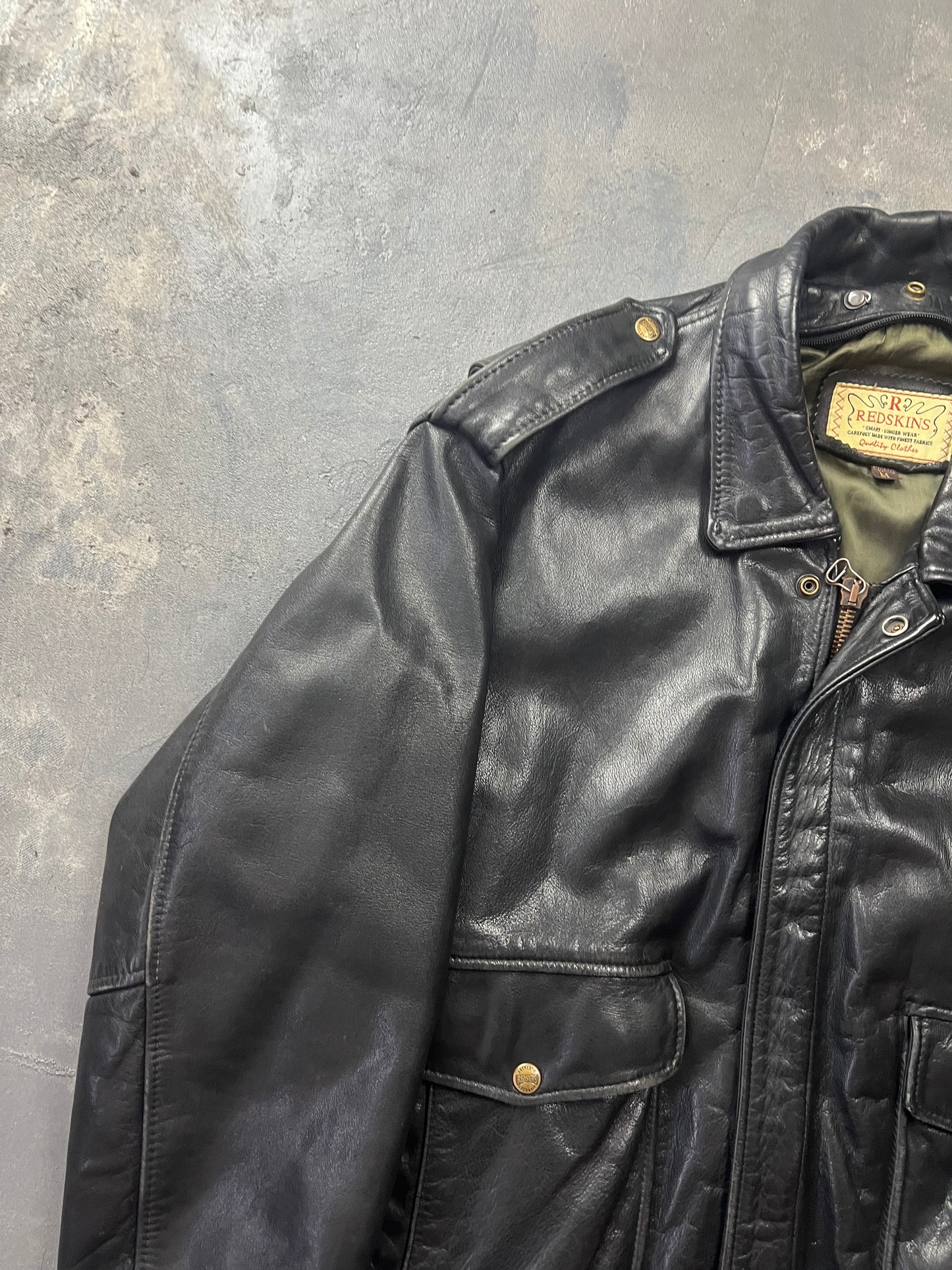Redskins Aviator A-2 Leather Jacket [Size: L]