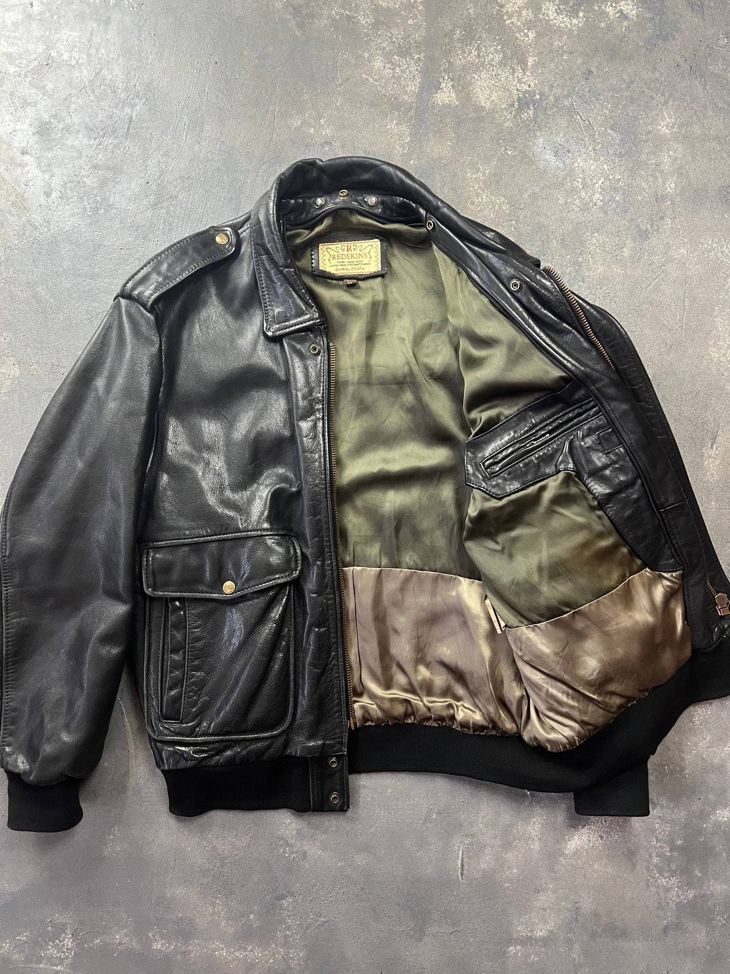 Redskins Aviator A-2 Leather Jacket [Size: L]