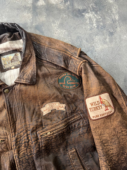 Aviator A-2 Leather Jacket 80's Natural Fade [Size: XL]