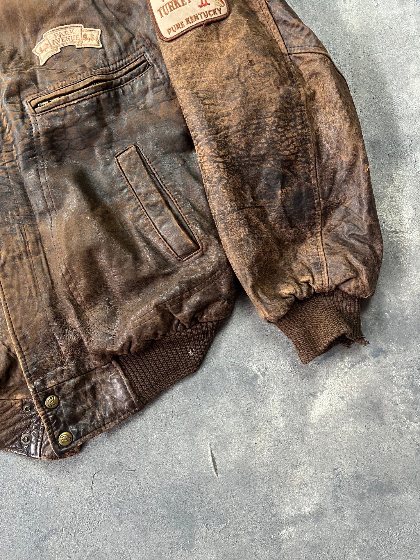 Aviator A-2 Leather Jacket 80's Natural Fade [Size: XL]