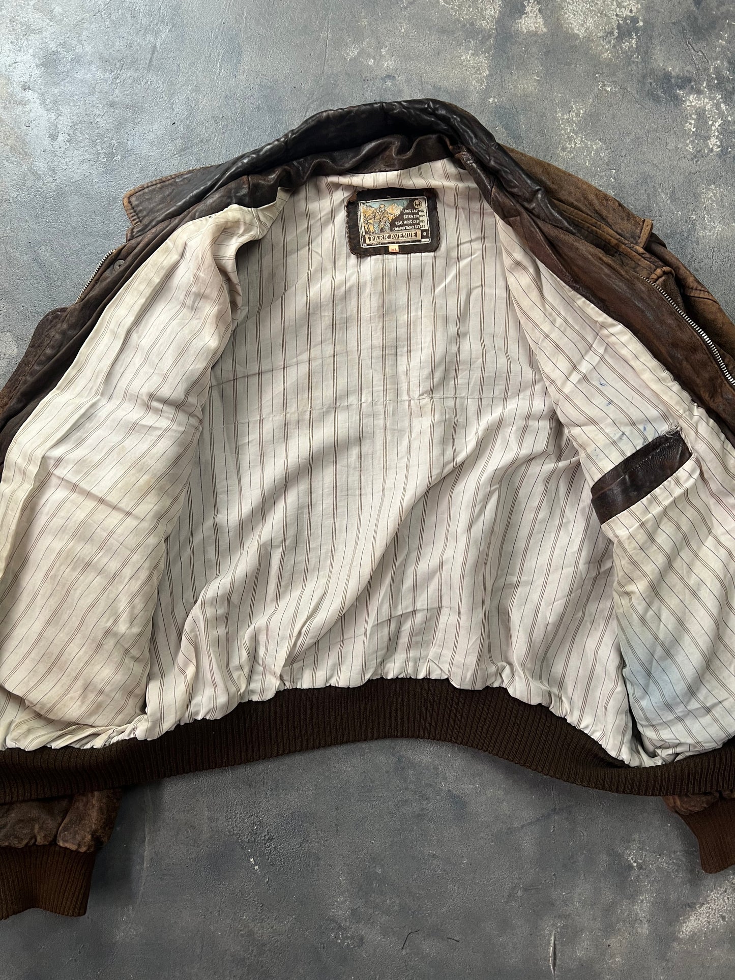Aviator A-2 Leather Jacket 80's Natural Fade [Size: XL]