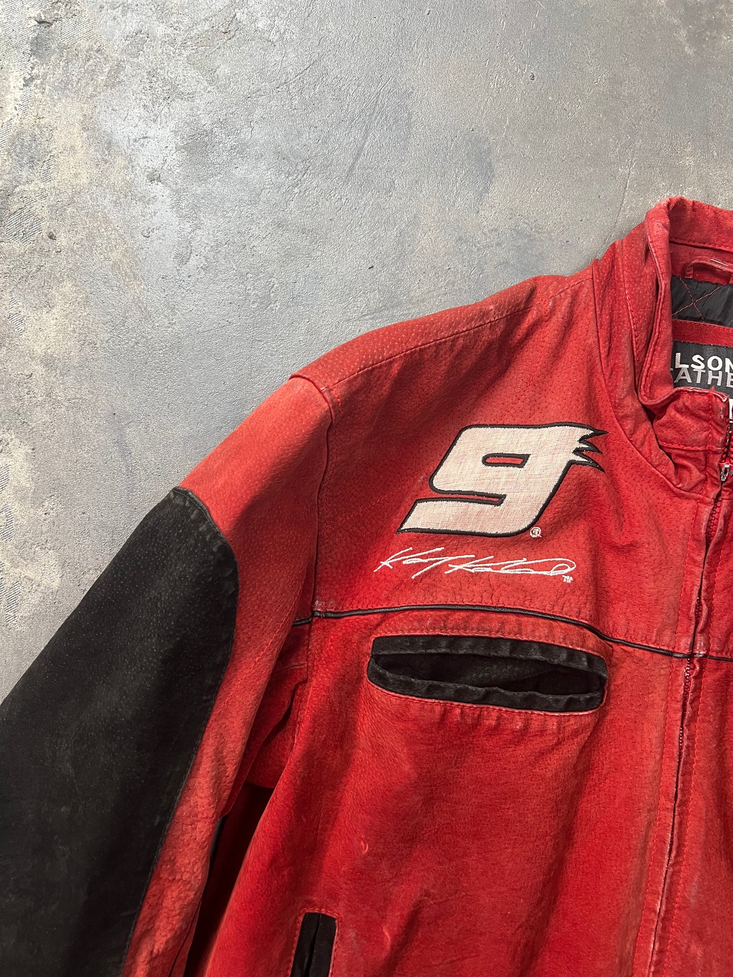 Nascar Leather Jacket 00’s Kasey Kahne #9 Dodge [Size: S]