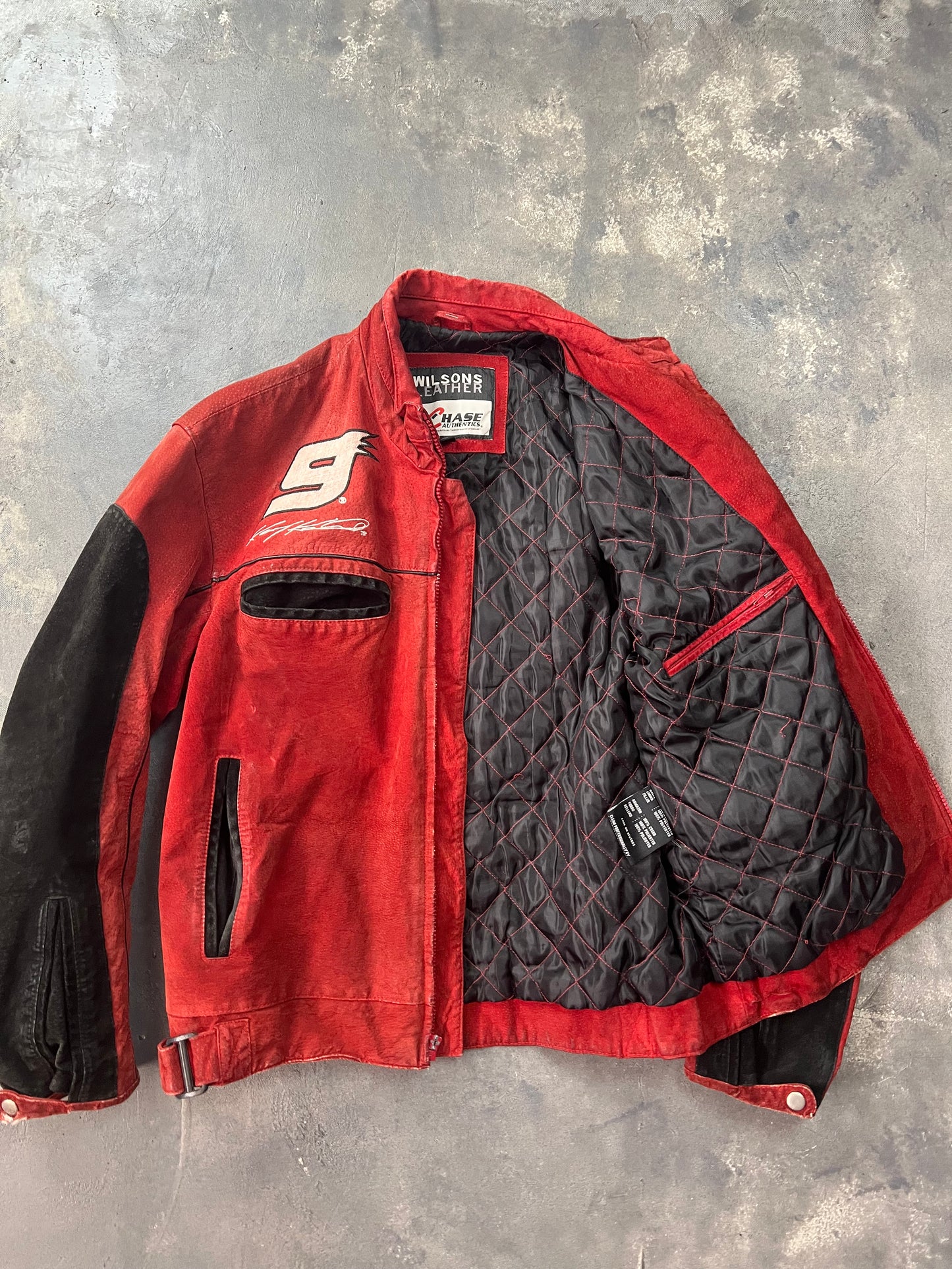 Nascar Leather Jacket 00’s Kasey Kahne #9 Dodge [Size: S]