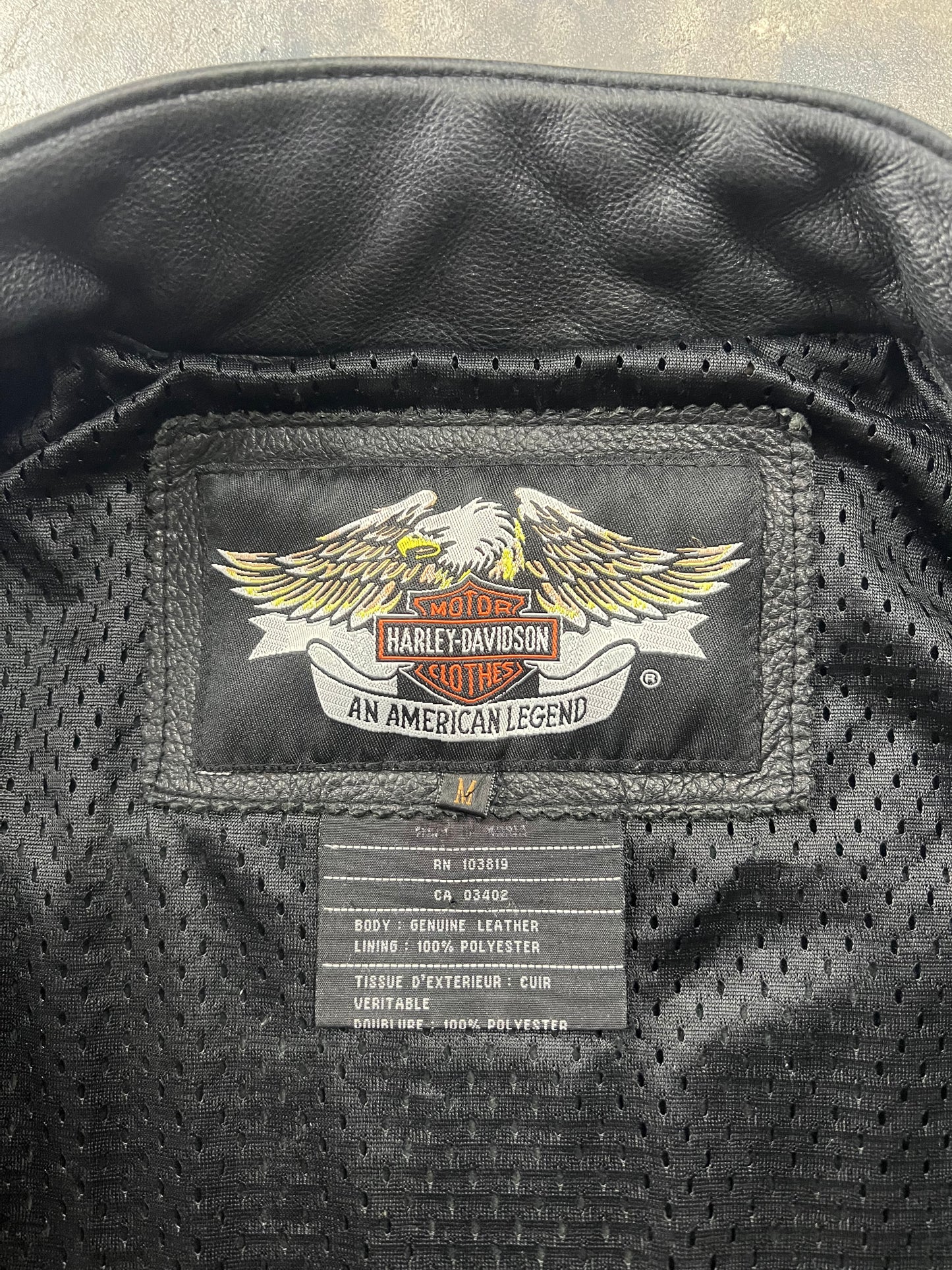 Harley Davidson 00's Leather Jacket [Size: M]