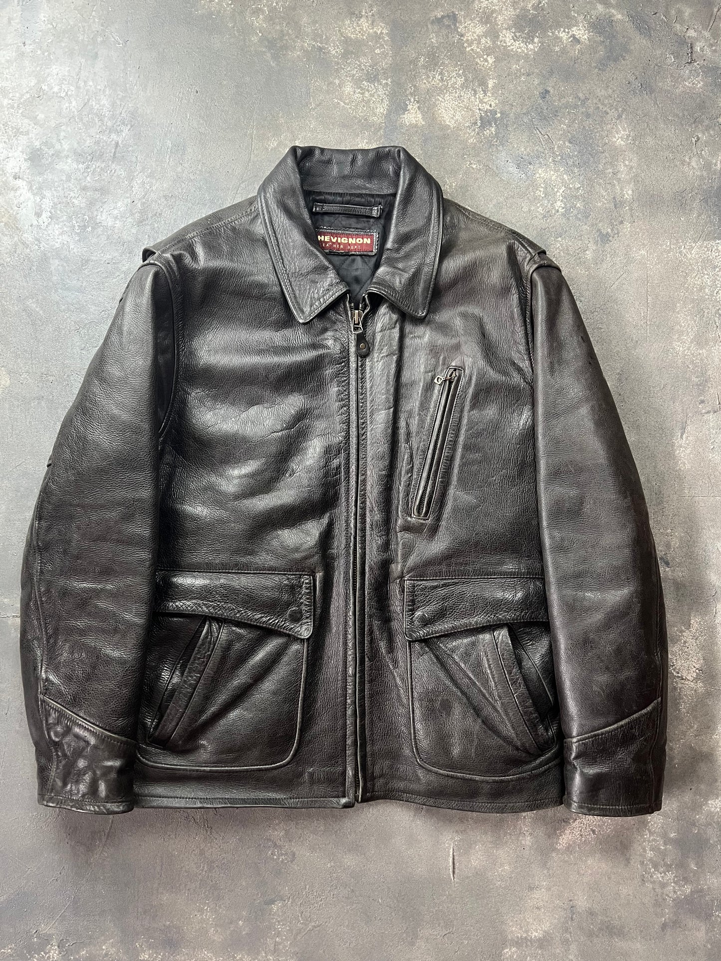 Chevignon 60’s Leather Jacket [Size: L]