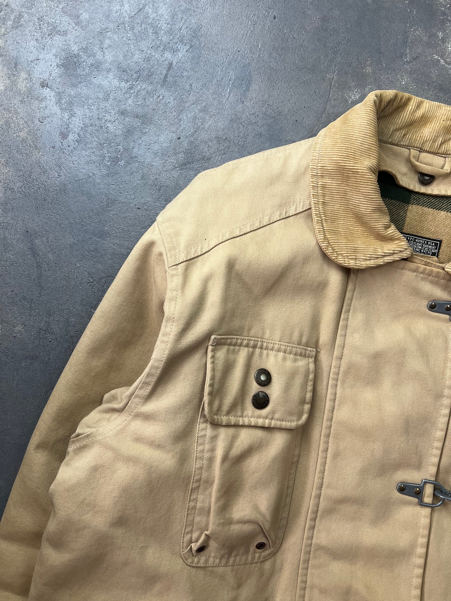 Avirex Fireman Jacket 90's Simil Fay Crop Fit [Size:L]