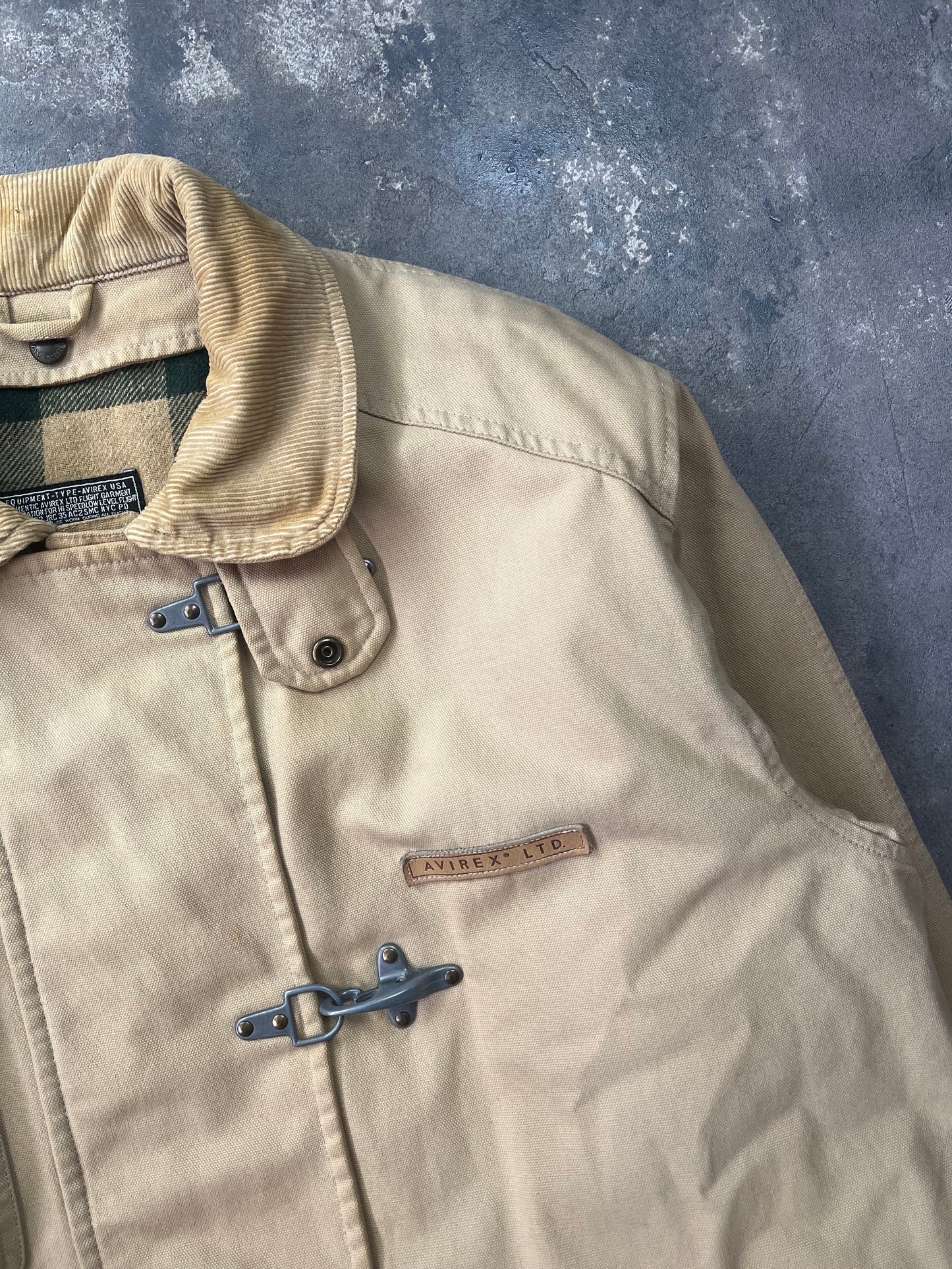 Avirex Fireman Jacket 90's Simil Fay Crop Fit [Size:L]