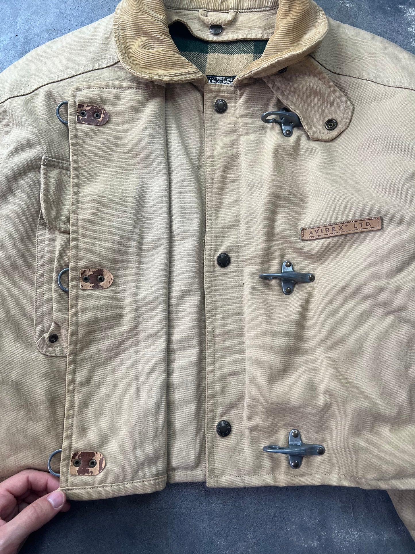 Avirex Fireman Jacket 90's Simil Fay Crop Fit [Size:L]