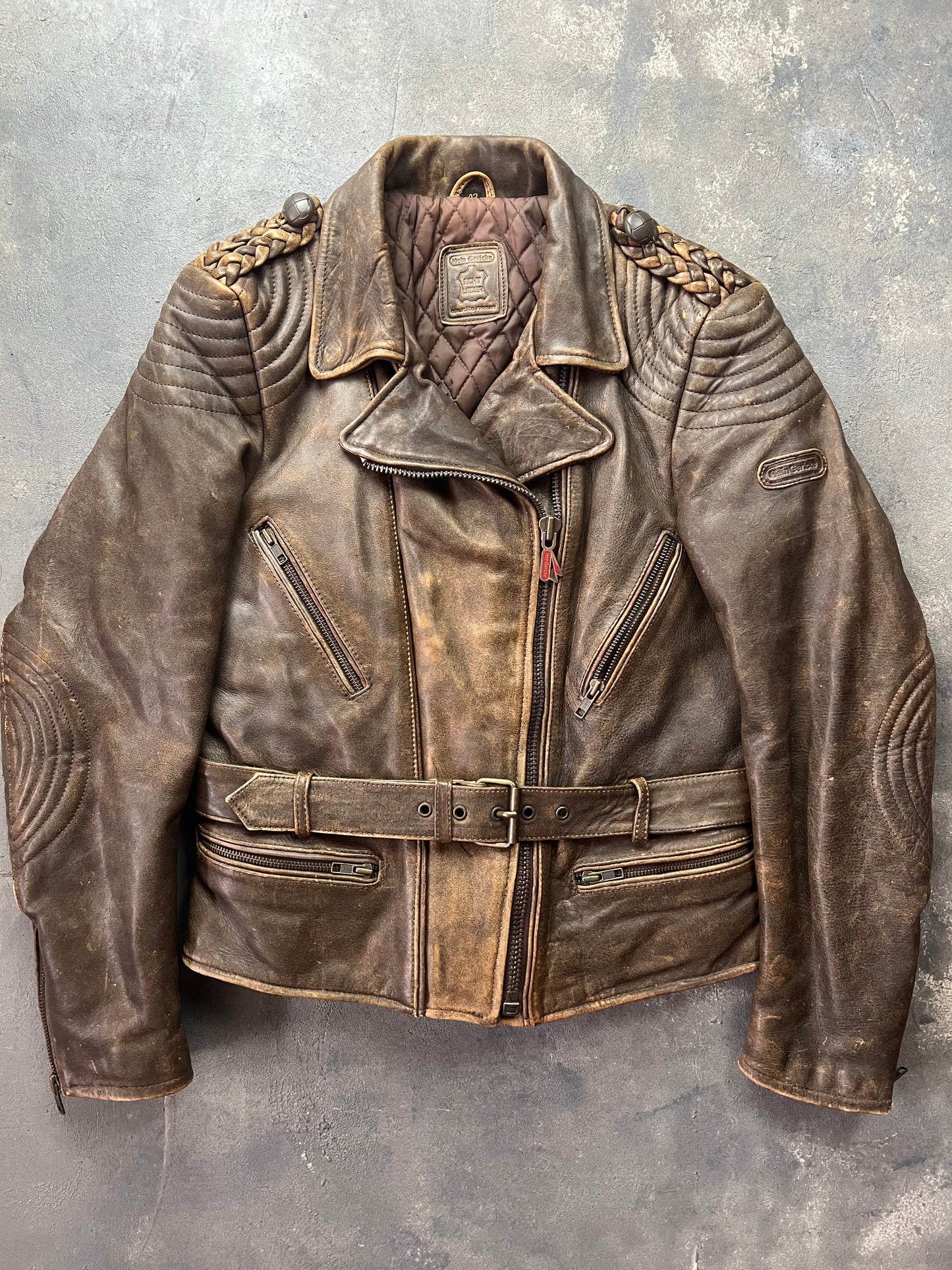 Hein Gericke 90's Biker Jacket Natural Fade [Size: XS]