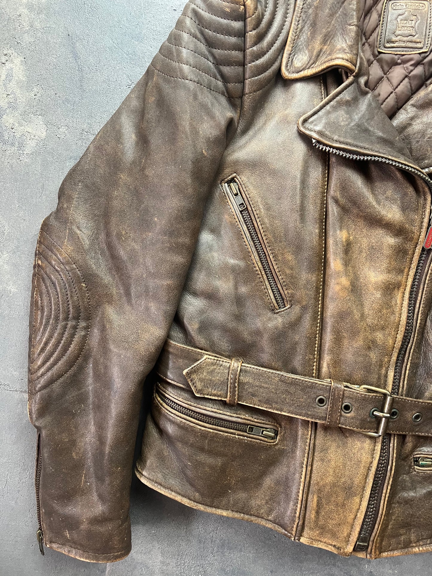 Hein Gericke 90's Biker Jacket Natural Fade [Size: XS]