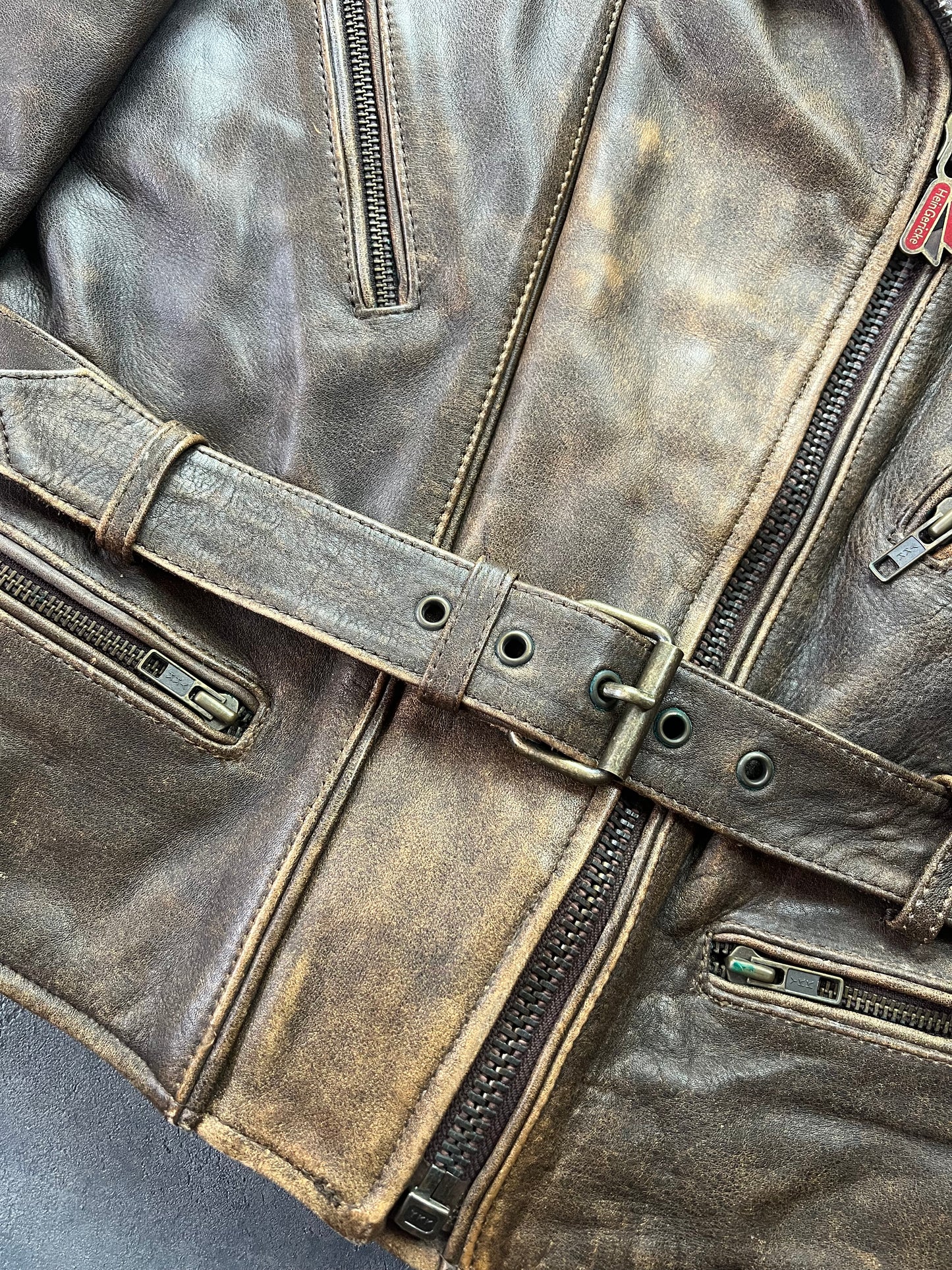 Hein Gericke 90's Biker Jacket Natural Fade [Size: XS]
