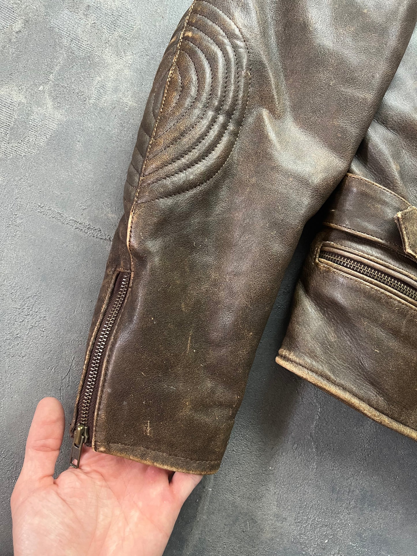 Hein Gericke 90's Biker Jacket Natural Fade [Size: XS]