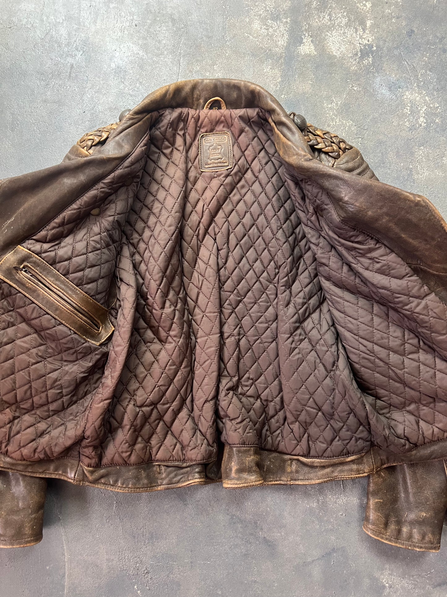Hein Gericke 90's Biker Jacket Natural Fade [Size: XS]