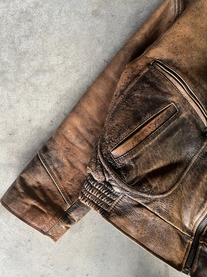 Alan Gordon Leather Jacket Natural Fade [Size: XL]