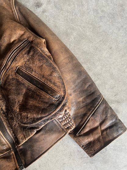 Alan Gordon Leather Jacket Natural Fade [Size: XL]