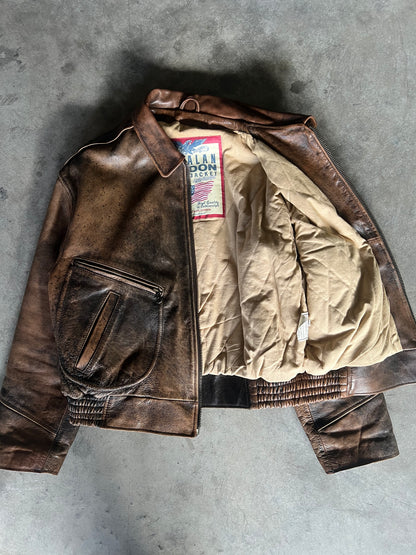 Alan Gordon Leather Jacket Natural Fade [Size: XL]