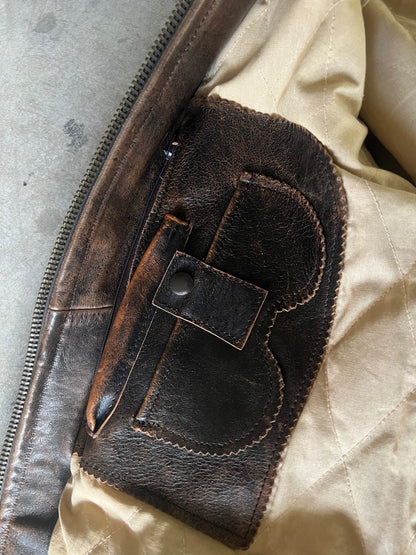 Alan Gordon Leather Jacket Natural Fade [Size: XL]