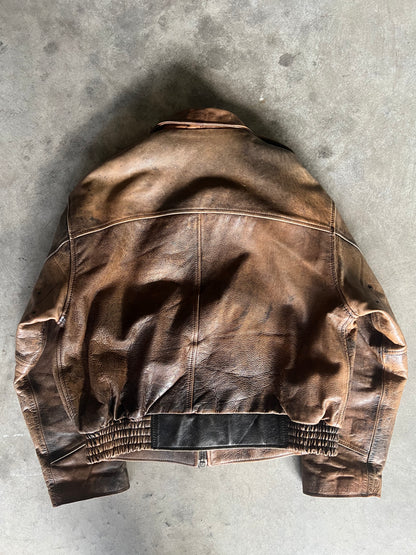 Alan Gordon Leather Jacket Natural Fade [Size: XL]