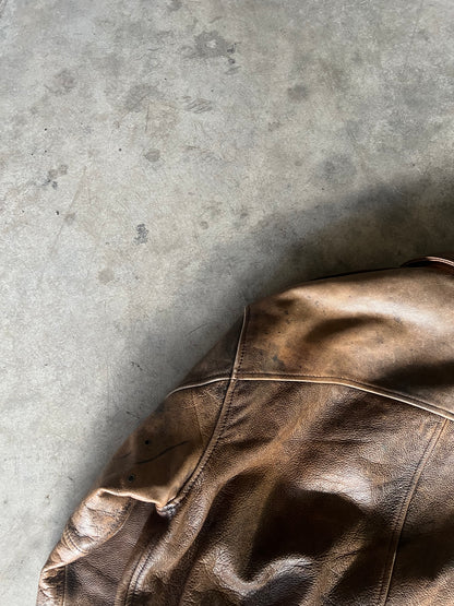 Alan Gordon Leather Jacket Natural Fade [Size: XL]