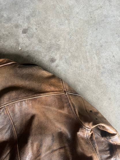 Alan Gordon Leather Jacket Natural Fade [Size: XL]