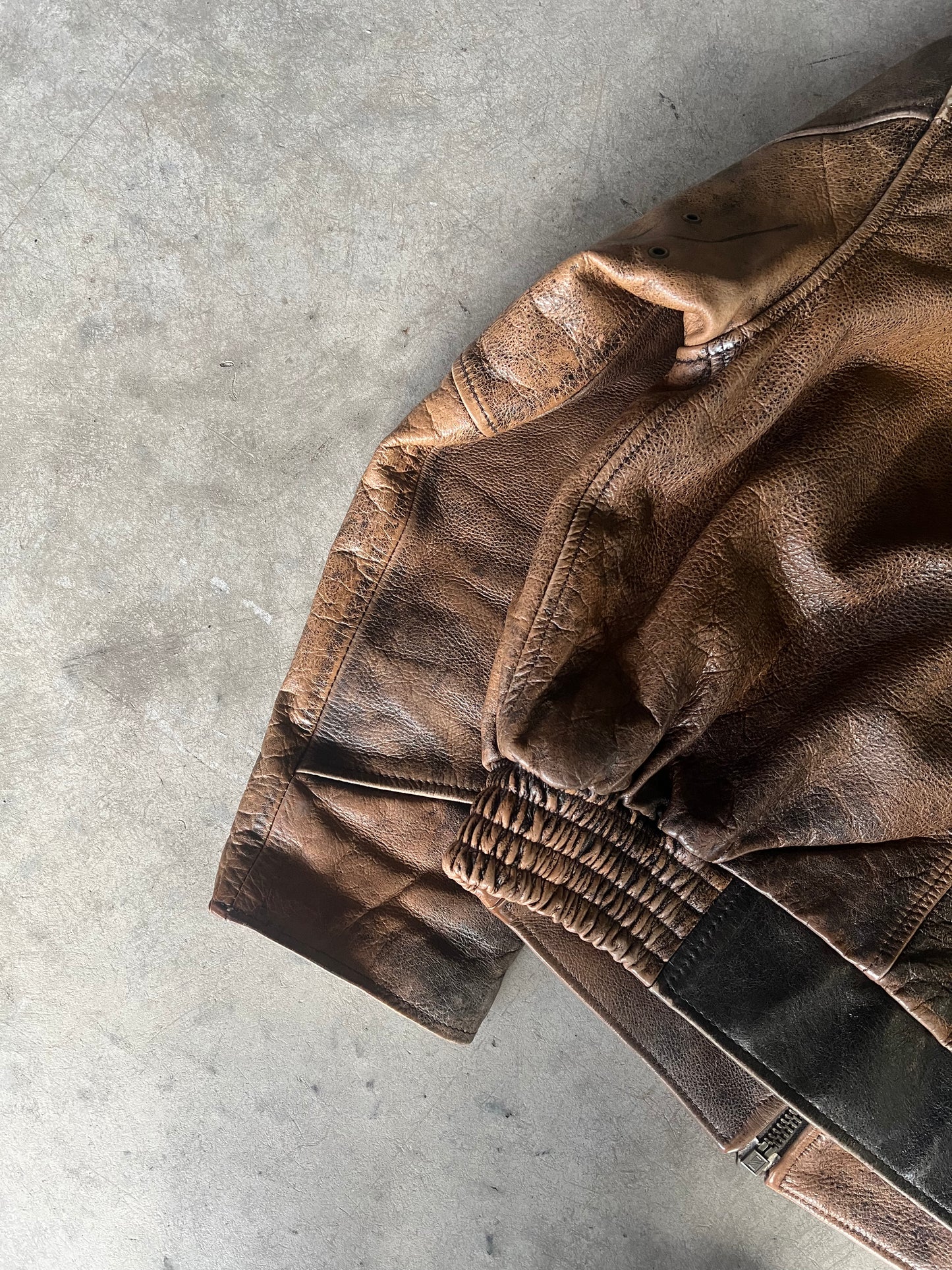 Alan Gordon Leather Jacket Natural Fade [Size: XL]