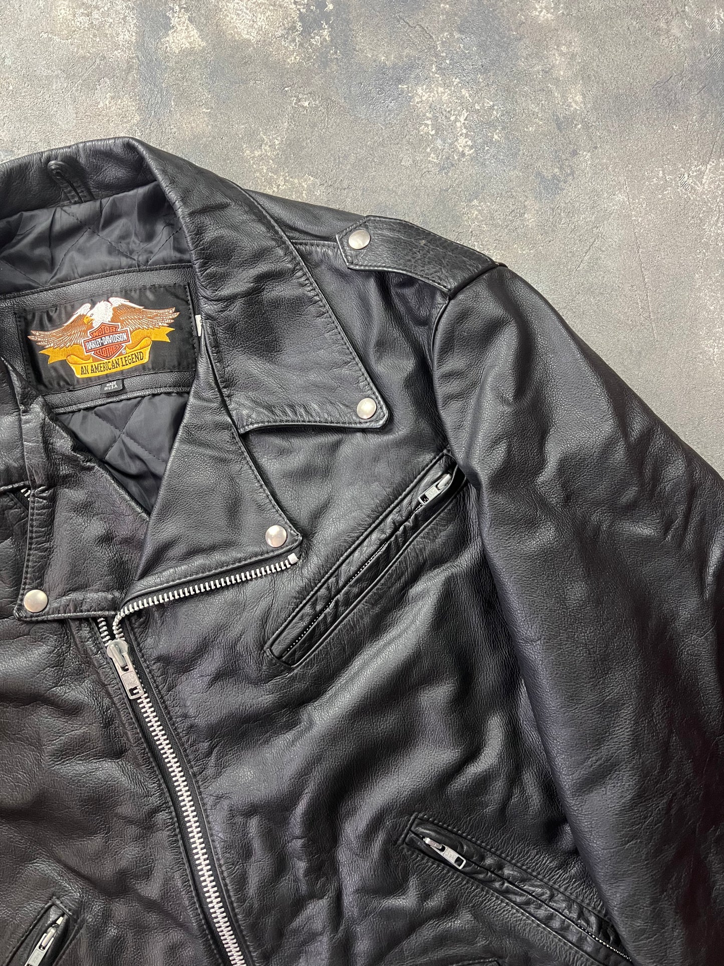 Harley Davidson Biker Jacket Made in USA [Size: XL]